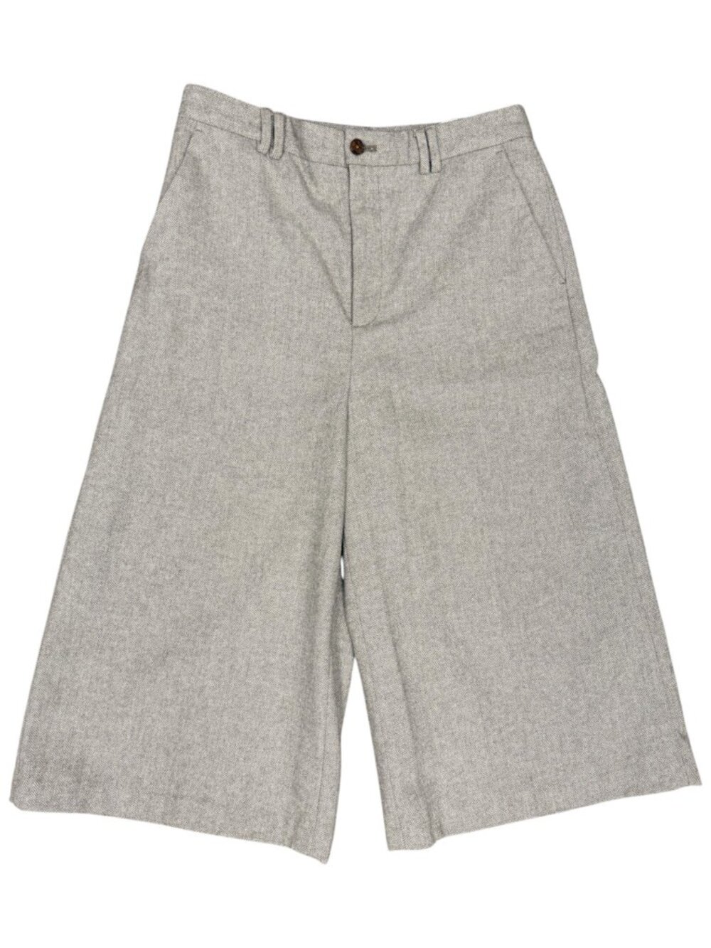 BANANA REPUBLIC Women's EUC Wide Leg Lined Herringbone Wool Culotte | Size 12 - Picture 2 of 9